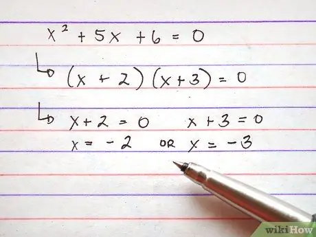 Facteur d'équations algébriques Étape 7