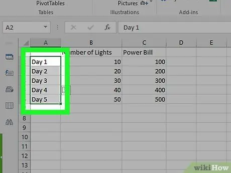 قم بإنشاء رسم بياني في Excel الخطوة 5