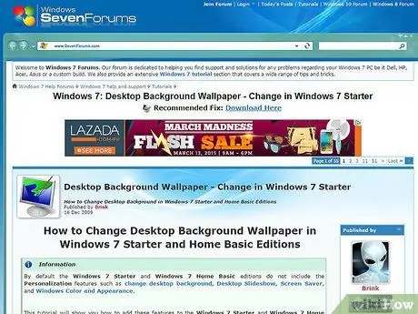 Thay đổi hình nền màn hình trong Windows 7 Starter Edition Bước 1