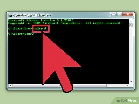 تغییر رنگ در Command Prompt مرحله 3