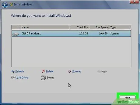 قم بتهيئة محرك الأقراص C باستخدام Windows 7 الخطوة 11