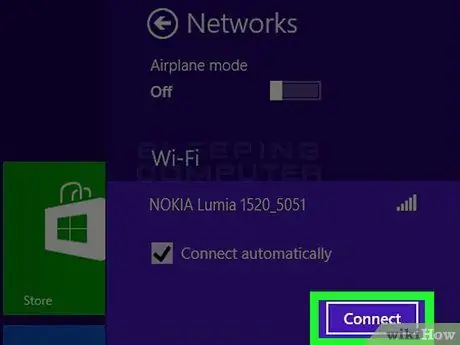 Muodosta yhteys WiFi -verkkoon Windows 8: ssa Vaihe 6