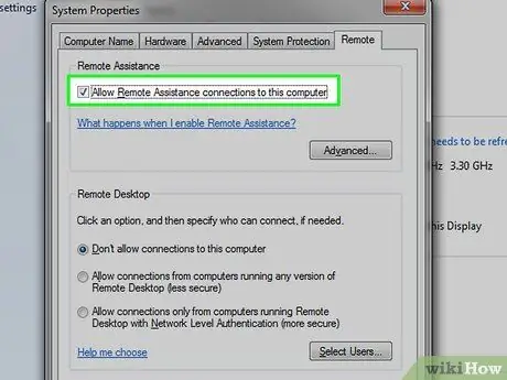 Gebruik Remote Desktop in Windows 7 Stap 7