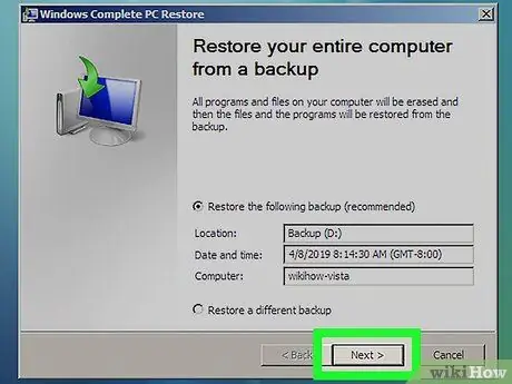 A Windows Vista visszaállítása 29. lépés