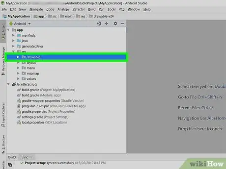 Afegiu imatges a Android Studio Pas 7