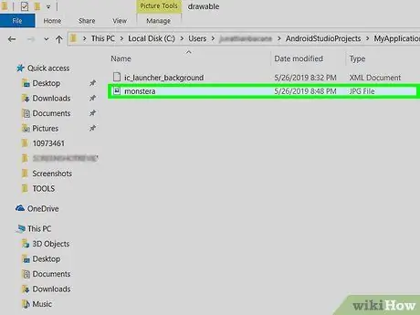 Aggiungi immagini in Android Studio Passaggio 9