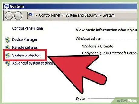 Windows 7 Adım 15'te Sistem Geri Yükleme'yi kullanın