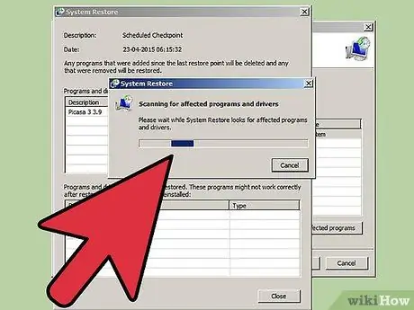Utilizați Restaurarea sistemului pe Windows 7 Pasul 5