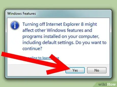 Internet Explorer uitschakelen in Windows 7 Stap 9