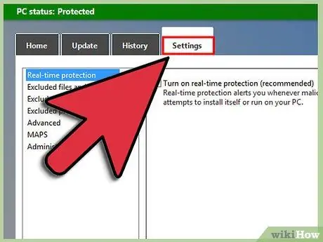 Ligue o Windows Defender, Etapa 2