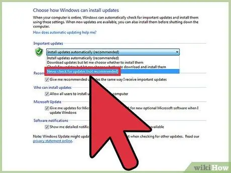 Windows 7 Adım 6'da Windows Update'i Kapatın