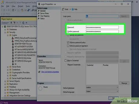 Reimposta la password SA in Sql Server Passaggio 10