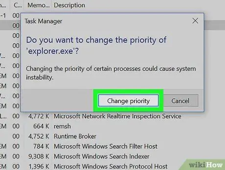 Canvieu les prioritats de procés al gestor de tasques del Windows Pas 9