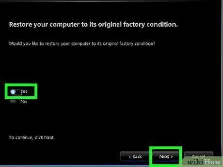 Ibalik ang isang Computer sa Mga Setting ng Pabrika sa Windows 7 Hakbang 17