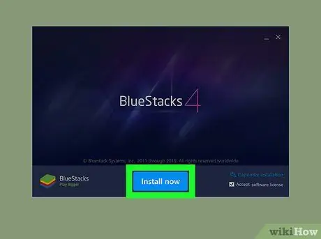 Instalējiet BlueStacks 5. darbību