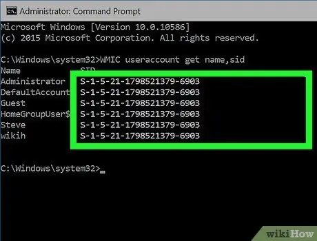 Pata Watumiaji SID kwenye Windows Hatua ya 5