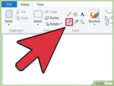 Make a Eraser Bigger in MS Paint on Windows 7 Laptop Step 1