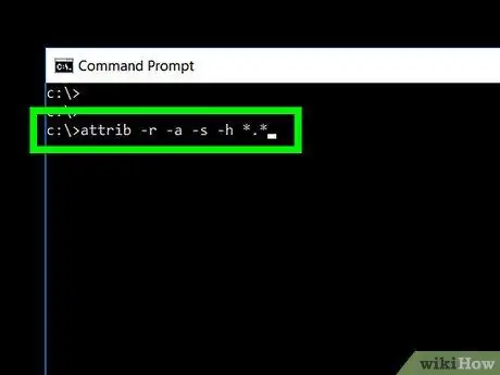 Localitzeu virus mitjançant l'ordre Attrib Pas 7