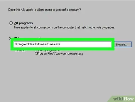 Bllokoni një program me Windows Firewall Hapi 11