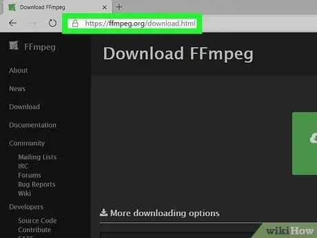 Instalirajte FFmpeg na Windows 1. korak