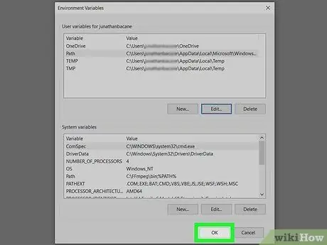 Инсталирайте FFmpeg на Windows Стъпка 15