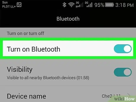 Piesaistīšana, izmantojot Bluetooth, Android 3. darbībā