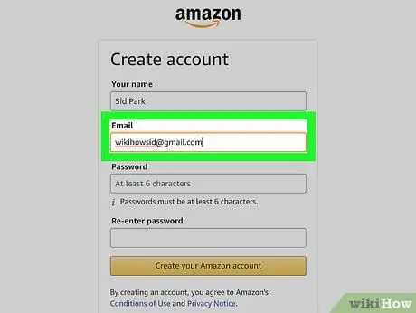 Создание учетной записи Amazon Шаг 5