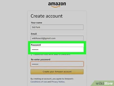 Создание учетной записи Amazon Шаг 6