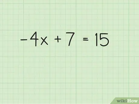 Malutas ang Dalawang Hakbang na Mga Equation ng Algebraic Hakbang 1