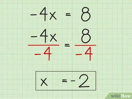 Los tweestaps algebraïsche vergelijkingen op Stap 5