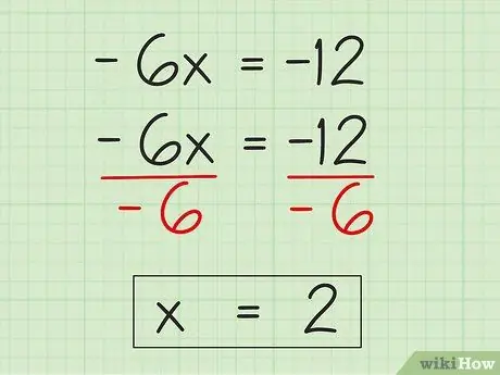 Los tweestaps algebraïsche vergelijkingen op Stap 9